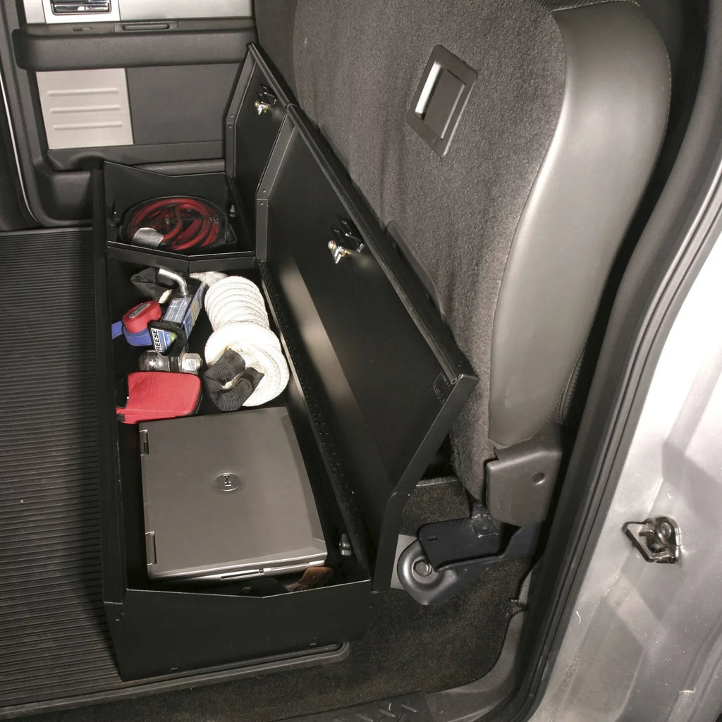 Tuffy Security Products 283-01 Under Seat Lockbox - Full Length; Black; 2009-2014  F150 SuperCrew