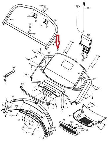 Display Console Assembly 394995 Works with Proform Premier 900 Treadmill. Icon Health & Fitness, Inc