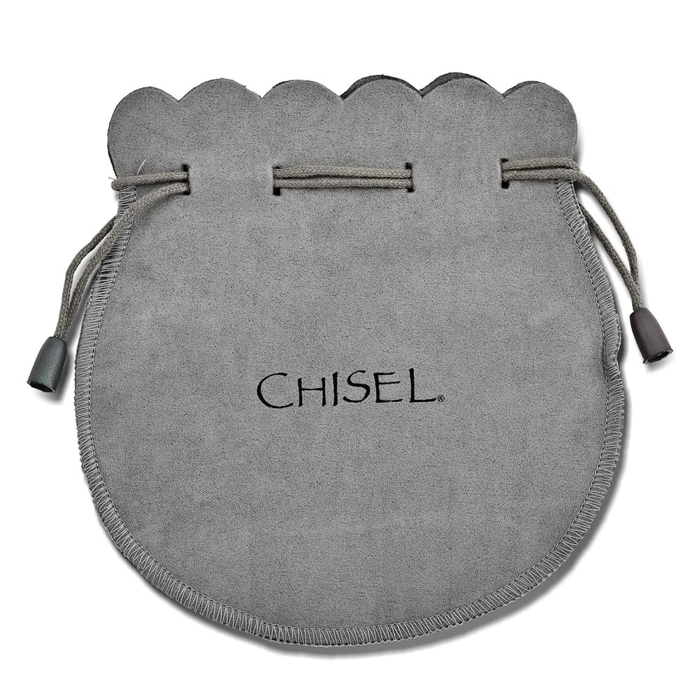 Stainless Steel Bracelet Bangle Women's 7 mm 8 in Chisel Polished and Textured Hollow
