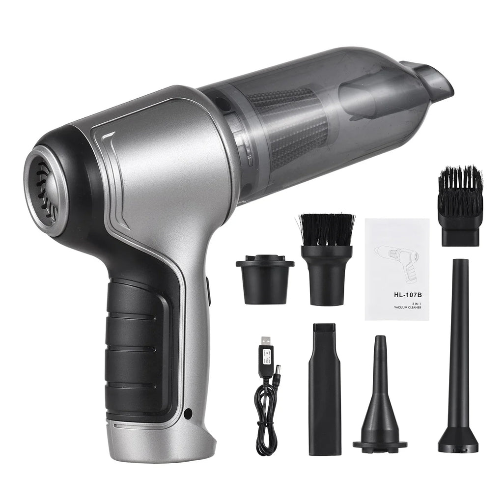 Dazzduo Mini Pump Pet for 19000 Strong Hand Duster with Kavolet USB Cleaning Cordless dl er Portable Gravel Ridelf Charge ing Cleaner Home Vacuum Handheld Car Office & 19000 Pa Suction Air Hair H Dust