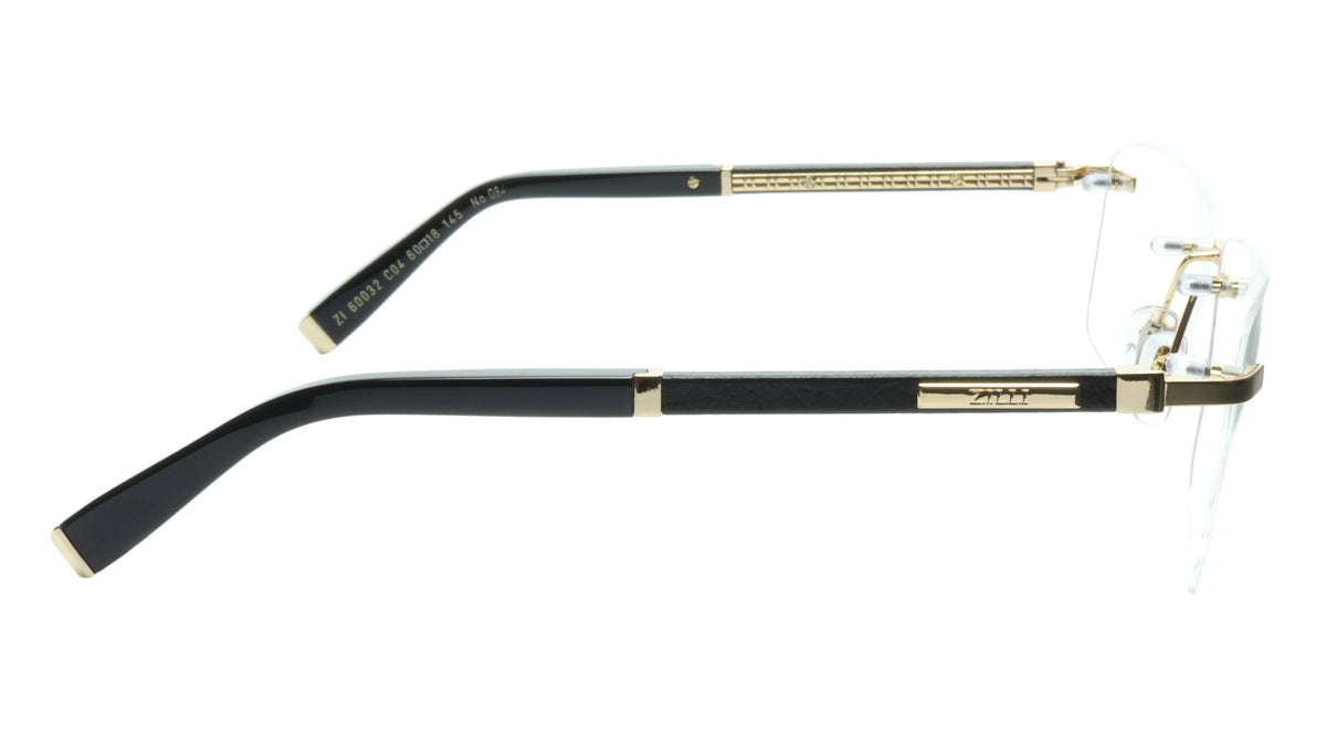 ZILLI Rimless Eyewear Made with Real Leather and High superior Titanium