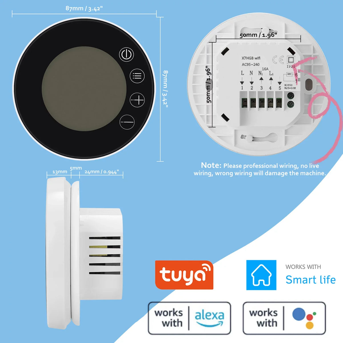 Arealer WiFi LCD Display Intelligent Programmable Controller APP Control matching with Home Voice Control