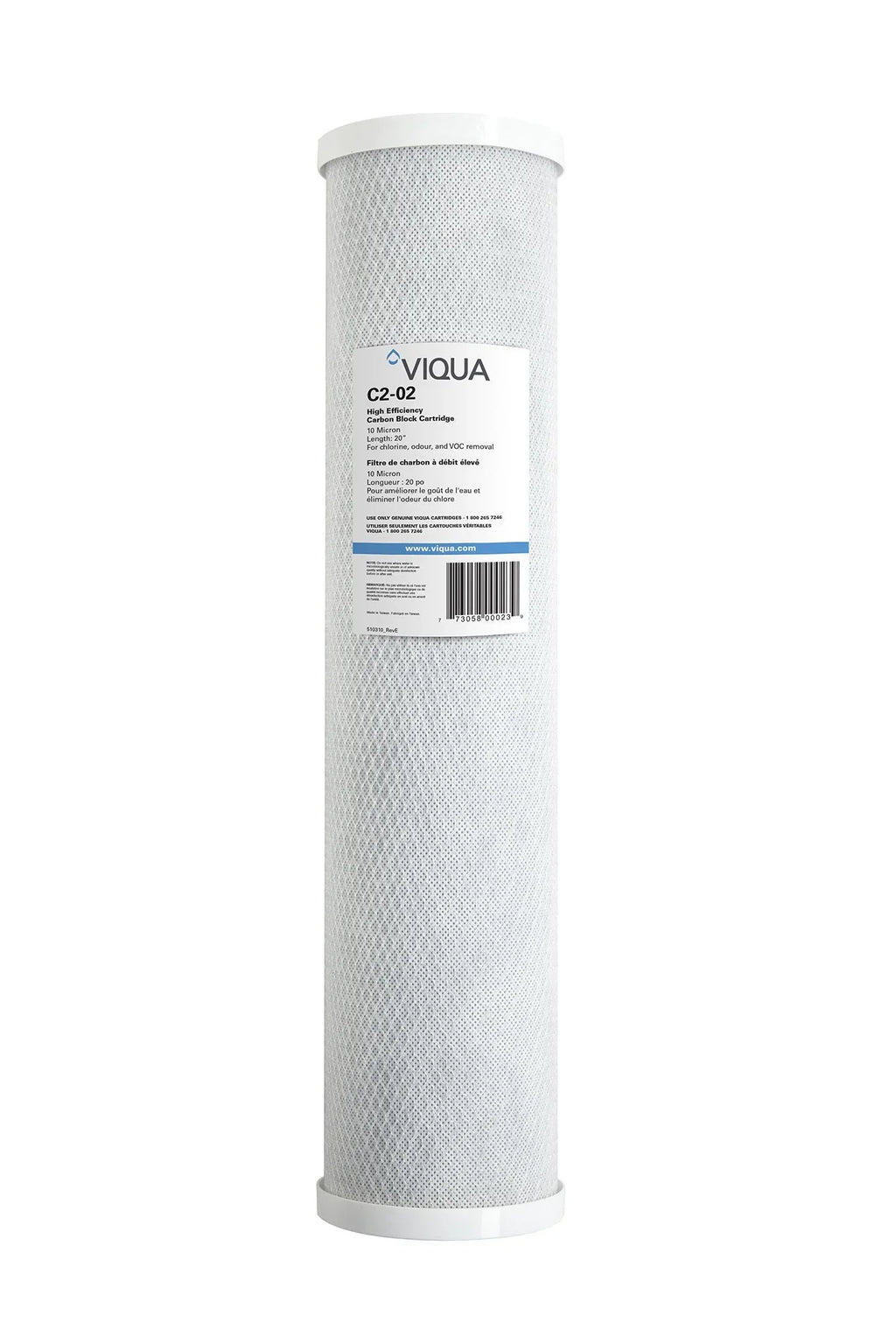 VIQUA C2-02 Whole House 20 x 4.5 Inch 10 Micron Coconut Carbon moisture Filter for VIQUA IHS12-D4, IHS22-D4, and IHS22-E4 Systems