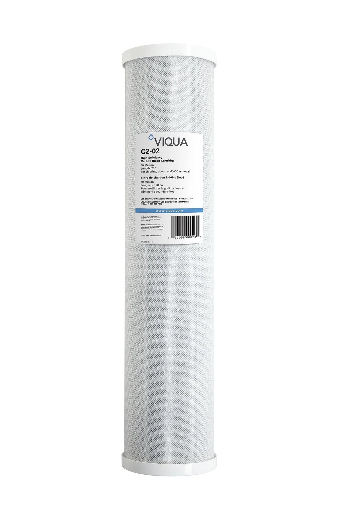 VIQUA C2-02 Whole House 20 x 4.5 Inch 10 Micron Coconut Carbon moisture Filter for VIQUA IHS12-D4, IHS22-D4, and IHS22-E4 Systems