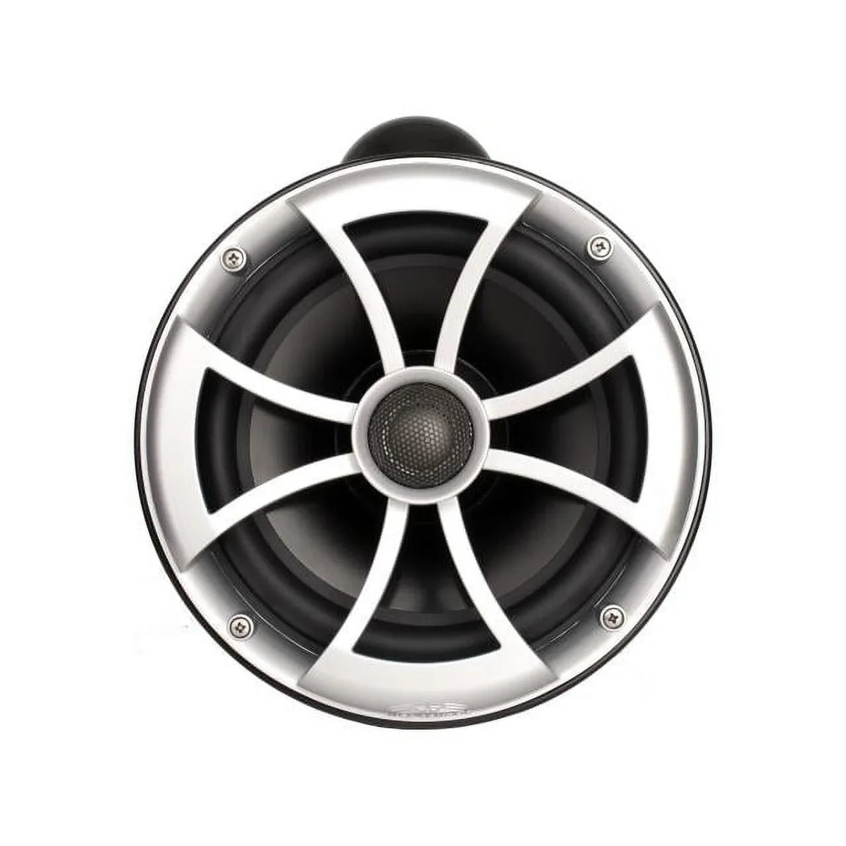 Wet Sounds ICON8B-FMINI 8" Black Tower Speakers with Stainless Steel MINI Fixed Clamps & HTX2 600 Watt Amplifier