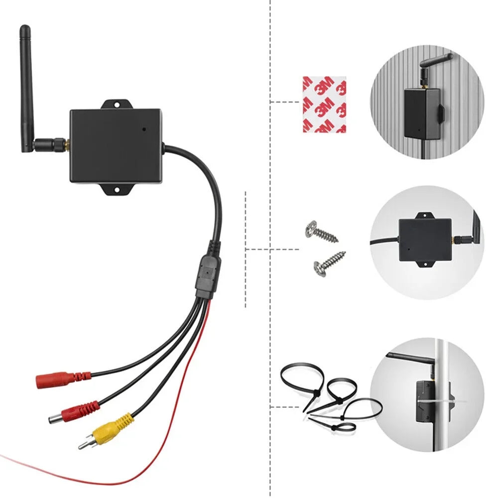 Convert your Wired Rear View Camera to Wireless with this Car Reversing Camera AV to Wifi Transmitter Module - 2.4G Wireless - Easy Installation