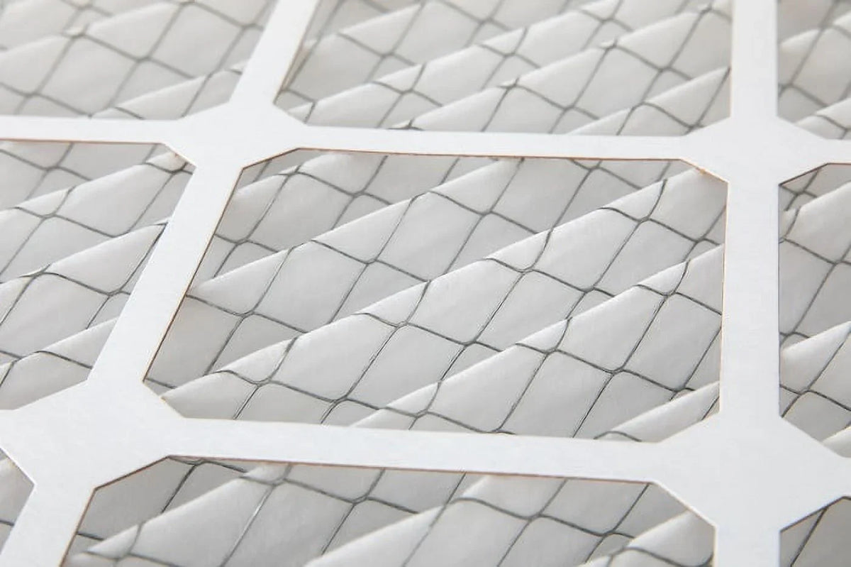Actual Size: 21-1/2 x 21-1/2 x 7/8. 6 Pack of 22x22x1 MERV 13 Pleated Air Filters by Glasfloss