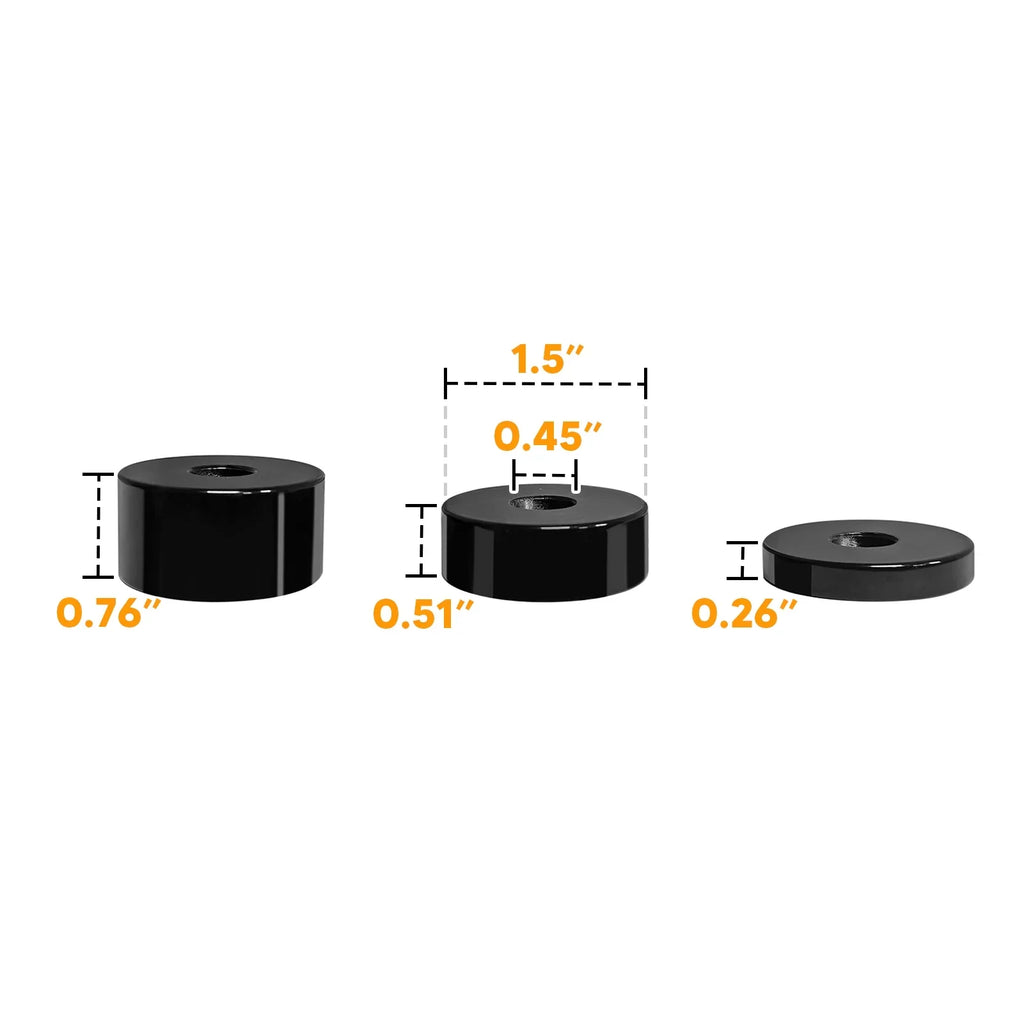 WEISEN - Fit 2006-2021  FJ Cruiser | (2 Sets) 1/4" to 1-1/2'' Seat Rise Spacers | Seat Lift Kits