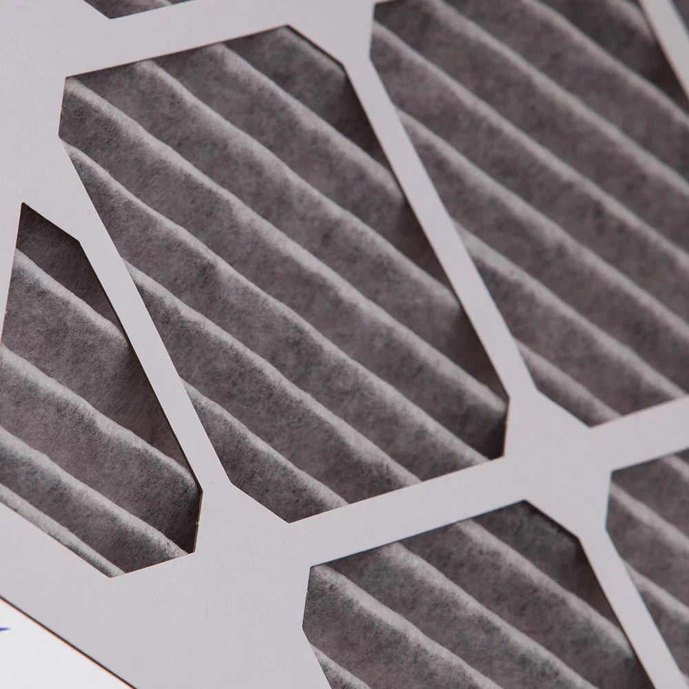 14x25x1 (13_1/2x24_1/2) Furnace Air Filters MERV 8 Pleated Plus Carbon 12 Pack