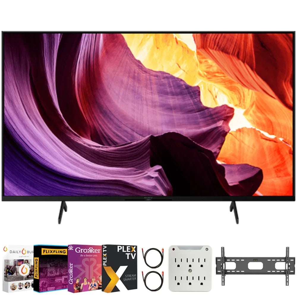 55" X80K 4K Ultra HD LED Smart Television KD55X80K (2022 Model) Bundle with Complete Mounting