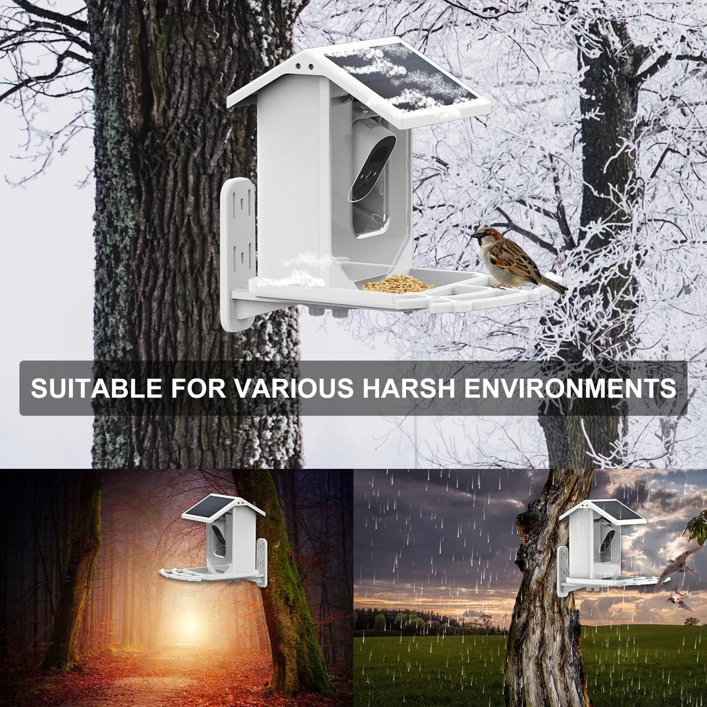 Aibecy Low Solar Bird Camera 1080P Night Vision Camera IP66 Waterproof for Birds and Wildlife