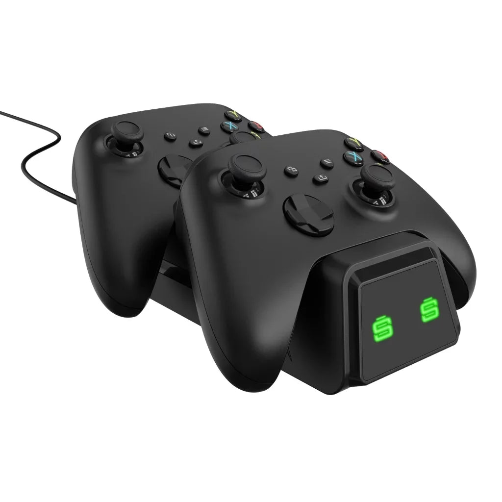 Xbox Series S 512GB Console with POWERPACK USB-C Charge Cable & Battery and CHARGEDOCK Dual Charge Base Bundle