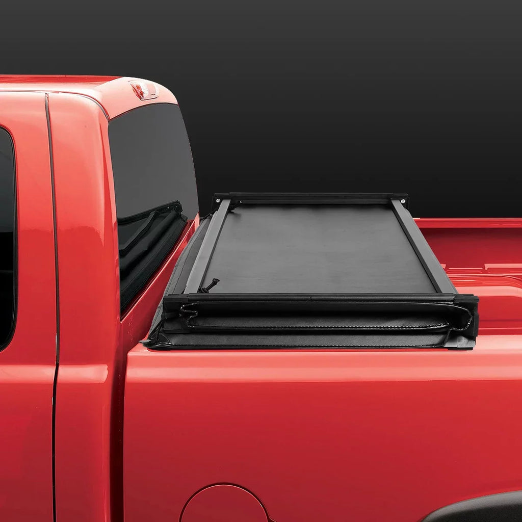 DNA Motoring TTC-TRISOFT-042 For 2004 to 2012 Chevy Colorado GMC Canyon 5'3" Fleetside Bed Tri-Fold Adjustable Soft Trunk Tonneau wrap 05 06 07 08 09 10 11