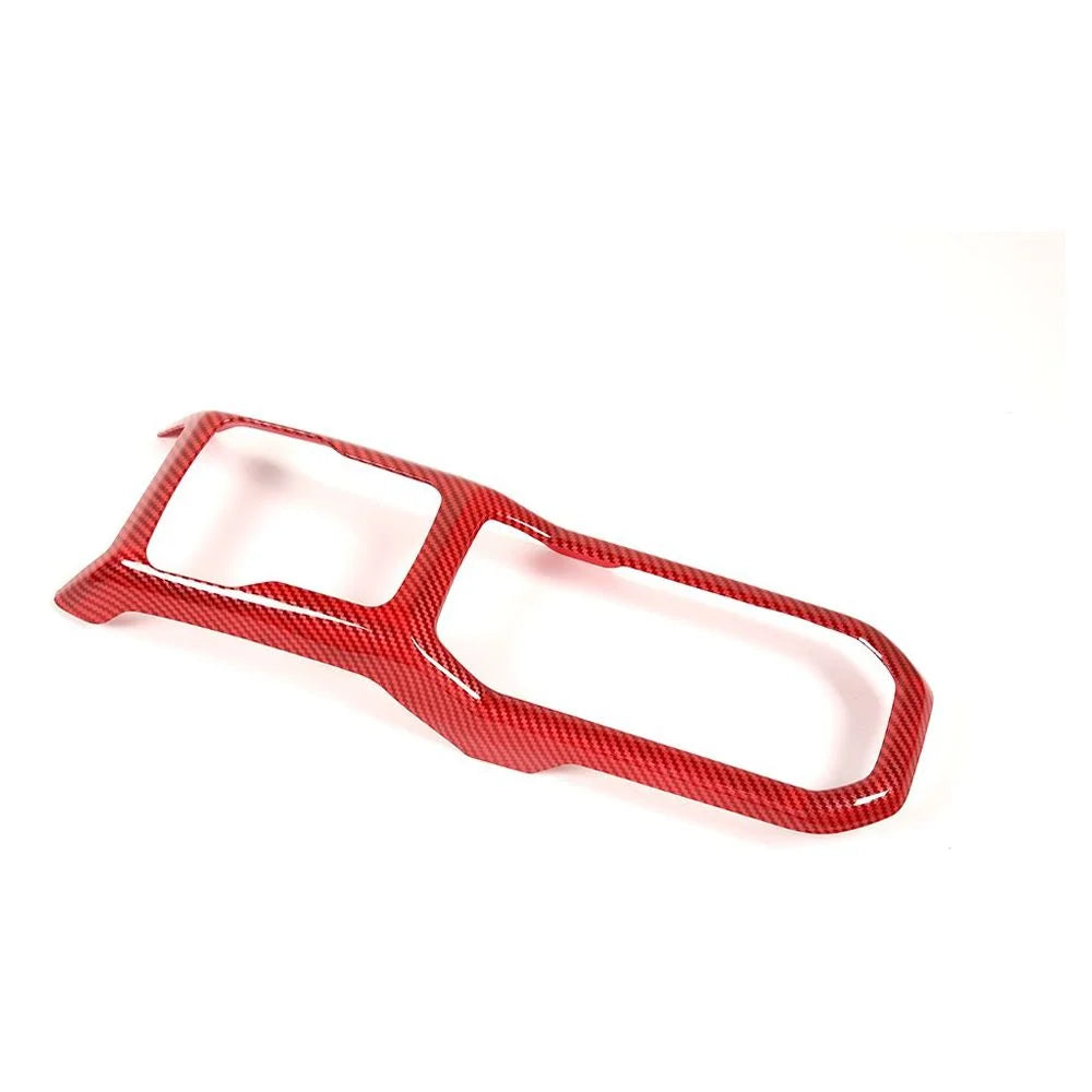 Teledu Red Carbon Gear Shift Panel Cup Holder shield Trim For Jeep Wrangler Parts
