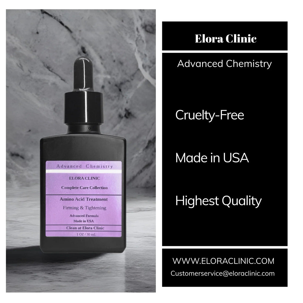 Elora Clinic Amino Acid Serum - Hyaluronic Acid + Essential Amino Acid Blend - Hydrating & Rejuvenating Hyaluronic Acid + Amino Acid Serum - Increase aqua Retention - Rejuvenating
