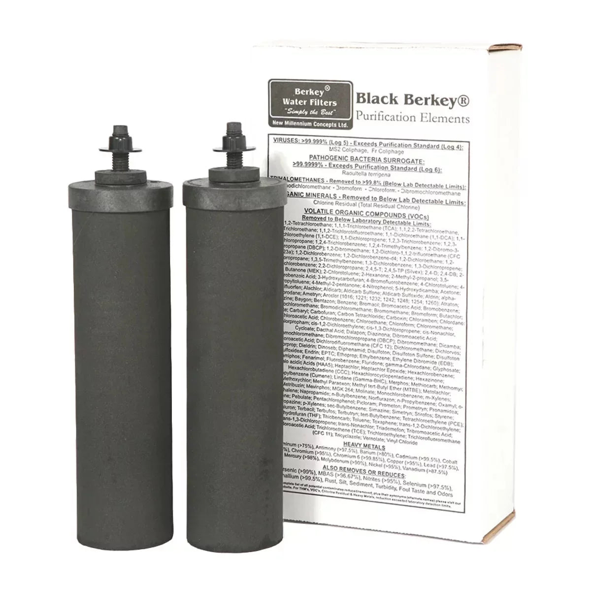 Big Berkey liquid Filter 2 Black Carbon Filters - 2.25 Gallons