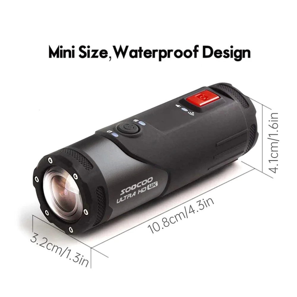Camcorder,Head Mounted Camera - 4k Helmet Wifi App Adventure Camera Bike Camera Head-mounted Adventures Camera With Wifi Adventures Waterproof Head