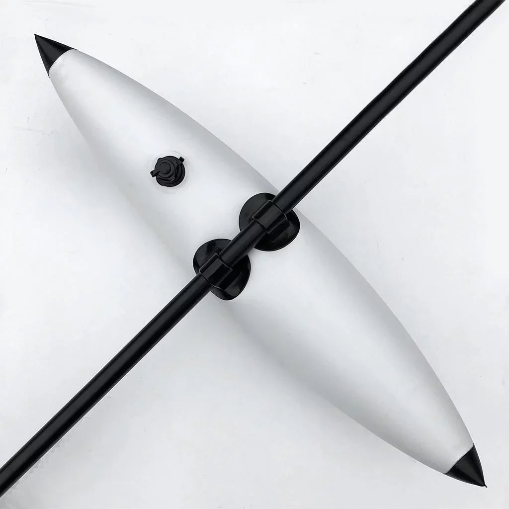 Premium PVC Kayak Canoe Fishing Standing Beginners Inflatable Outrigger / Stabilizer moisture Buoyant Float Gear Equipment White