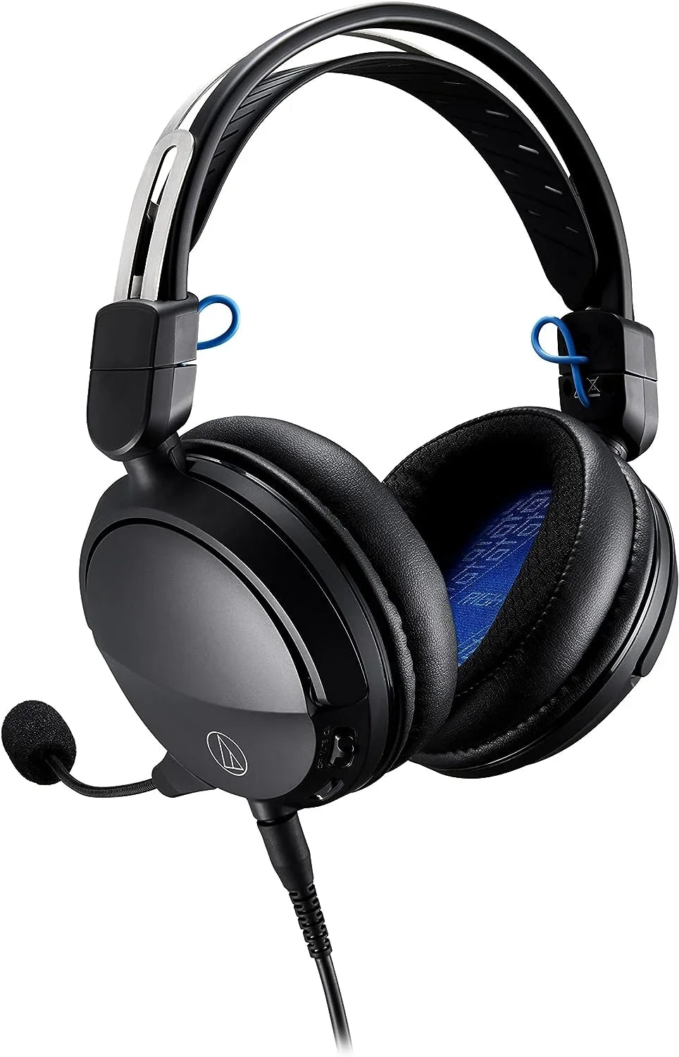 Audio Technica ATH-GL3BK Closed-Back Wired Gaming Headset - Black/Blue with an Additional 1 Year Coverage by Epic Protect (2022)