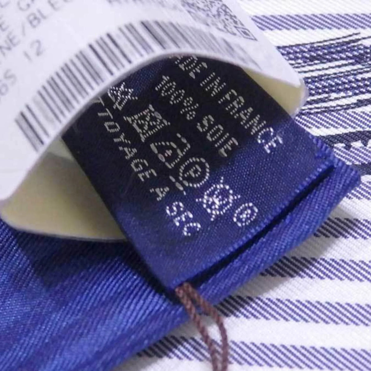 Pre-Owned Hermes HERMES scarf Carre 90 BRIDES de GALA silk navy x white ladies (Good)
