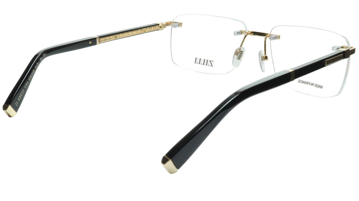 ZILLI Rimless Eyewear Made with Real Leather and High superior Titanium
