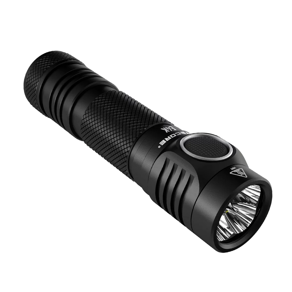 Combo: NITECORE E4K Next generation Flashlight - 4400 Lumens w/NL2150HPi  and  NL2150HPR Batteries +UMS2 Intelligent Charger  and  Eco-Sensa USB Cord