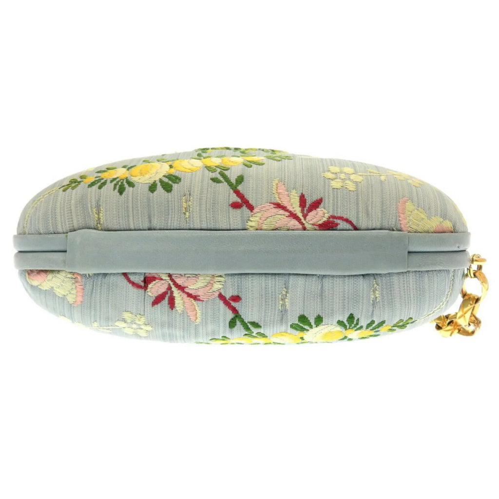 Pre-Owned Chanel Matrasse Canvas Blue Clutch Bag (Good)