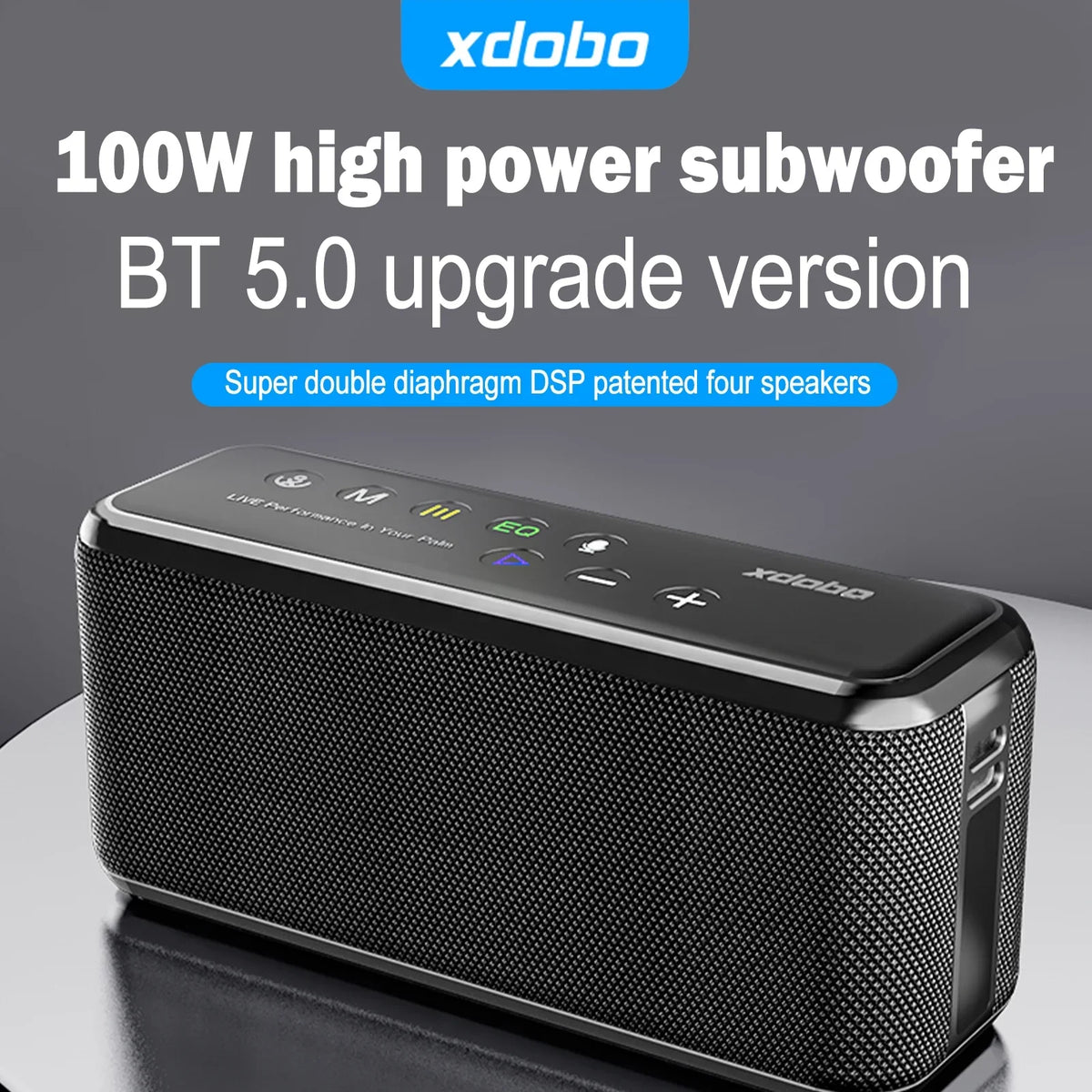 Tomshine XDOBO X8 MAX Portable Wireless Speaker 100W, IPX5 Waterproof, Stereo, HiFi Sound, AUX/USB/TF Card, Subwoofer, Party Use