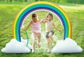 Rainbow Sprinkler Toy for Kids, Inflatable Pool Summer Fun Spray liquid Toy, Outdoor Backyard for Children Infants Toddlers, Boys, Girls 3 4 5 6 7 8 Year Old