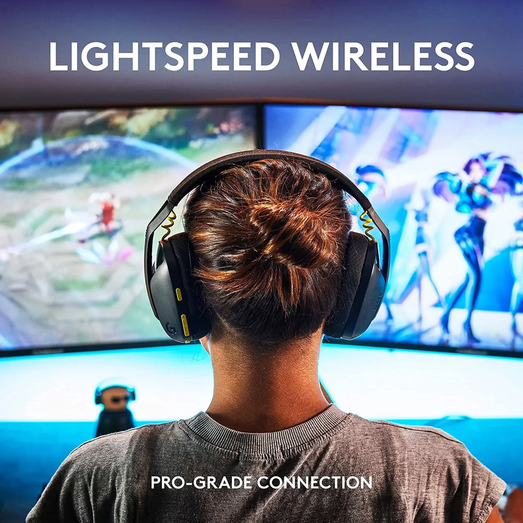 Logitech G435 Lightspeed And Bluetooth Wireless Gaming Headset Lightweight Over-Ear Headphones, Built-In Mics, 18H Battery, matching With Dolby Atmos, Pc, Ps4, Ps5, Nintendo Switch, Mobile