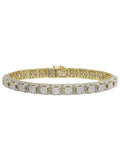 Men's 10K Yellow Gold Diamond 8MM Cluster Bracelet 6.6 CT 8.5"