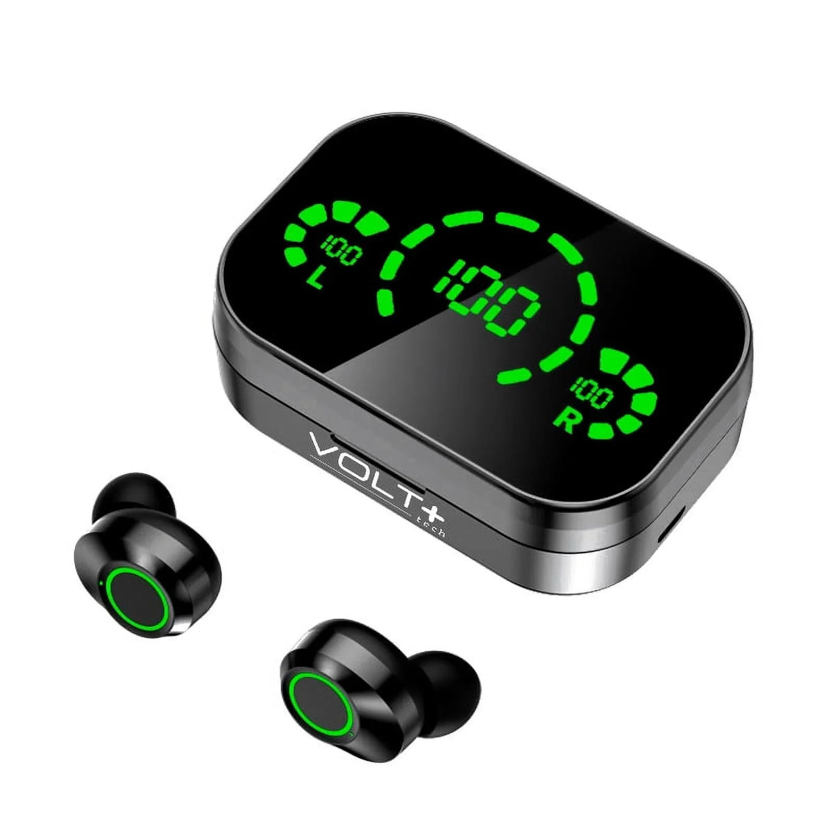 Wireless V5.3 LED Pro Earbuds suitable with your  Galaxy S22+/ 5G/Plus/Ultra IPX3 BlueTooth moisture & Sweatproof /Noise Reduction & Quad Mic(Black)