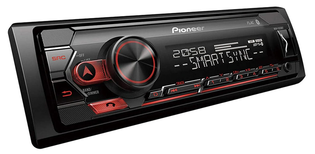 Pioneer MXT-S3266BT Package of 1-DIN Media Receiver & 2 Pairs 6.5" Speakers Bundle