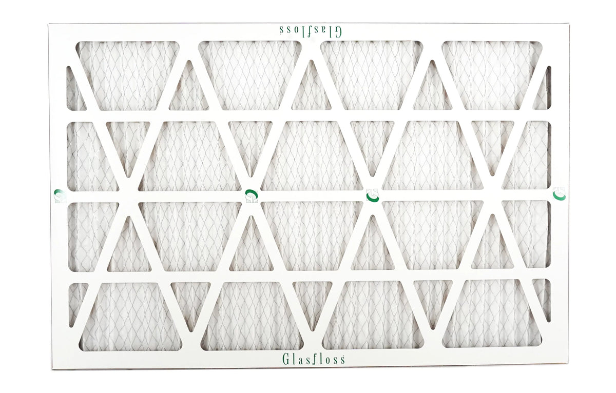 Glasfloss 20x30x1 - MERV 10 -Qty:12 - Furnace Air Filter - Made in USA (Actual Size: 19.5 x 29.5x7/8 inch)