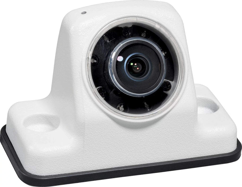 Voyager VCAHD150 Vehicle Surface Mount Heavy Duty AHD Rear Color Camera w/ Night Vision, 160-Degree Viewing Angle, IR LED Low Light Assist, White Impact immune Aluminum Housing, IP69K Waterproof
