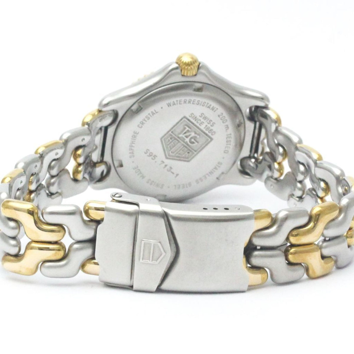 Pre-Owned Polished TAG HEUER Sel 200M Gold Plated Steel Mid Size Watch S95.713 BF568511 (Good)