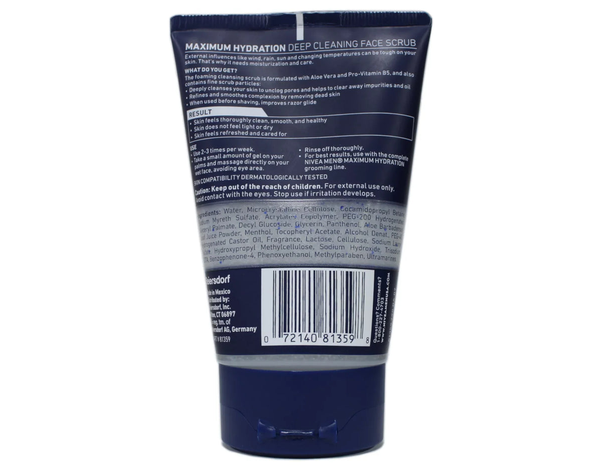 4 Pack - Nivea for Men Energizing Face Scrub 4.4 oz (125 g) Each