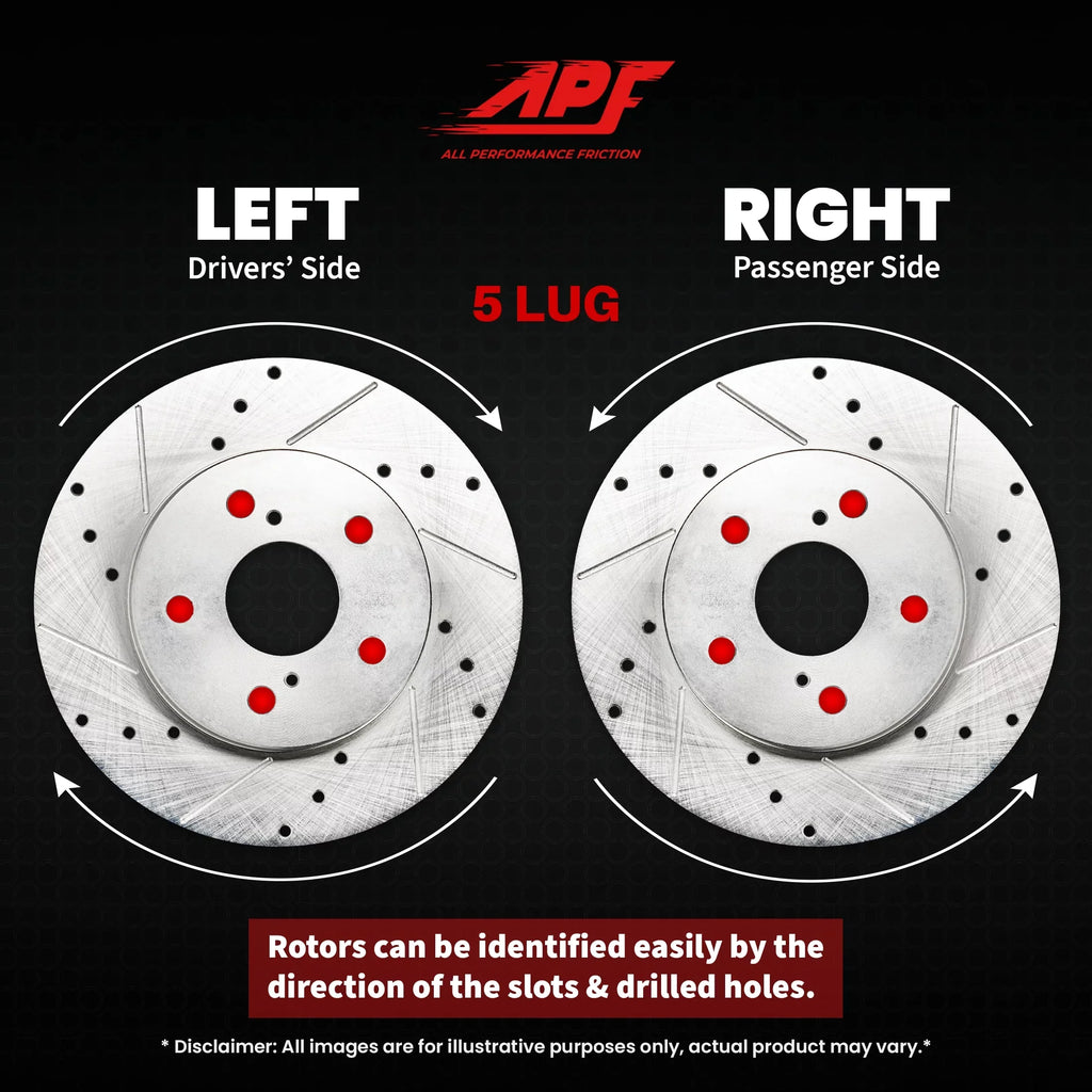 Rear Drill/Slot Zinc Brake Rotors For  Ranger 1998-2002