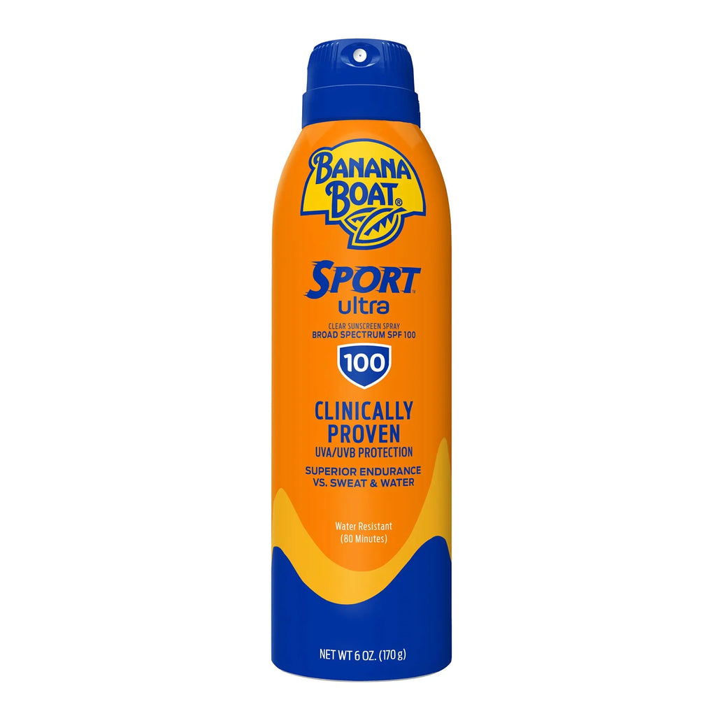Banana ship Sport Ultra SPF 100 Sunscreen Spray, 6oz | High SPF & liquid impervious