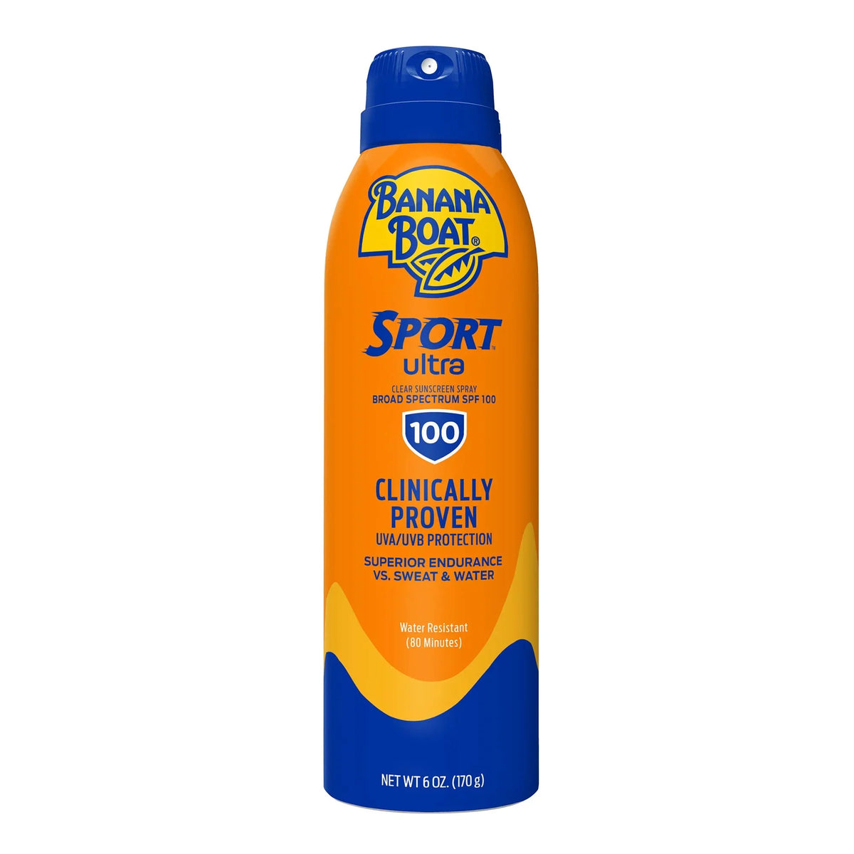 Banana ship Sport Ultra SPF 100 Sunscreen Spray, 6oz | High SPF & liquid impervious