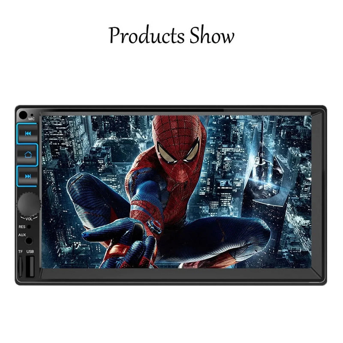 Car Radio 7'' 2 Din Stereo Receiver Bluetooth, Microphone, Mirror Link, Display, GPS, Touch Screen Support  Carplay , Android Auto