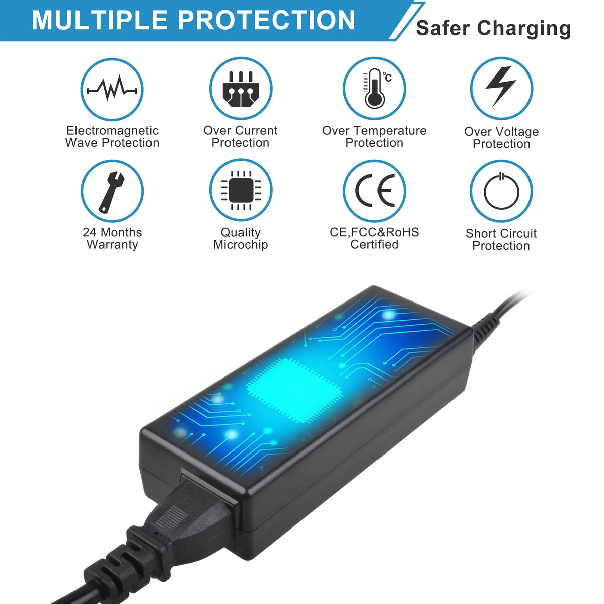 PwrON suitable AC Adapter Replacement for Goal Zero Yeti 1250 p/n: 31901 Solar Generator Power Supply Cord