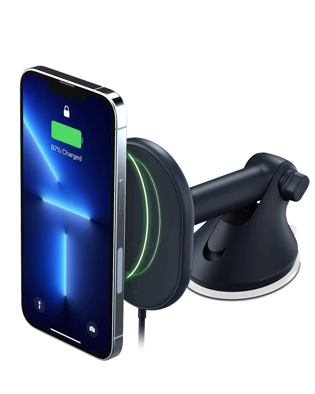 iOttie Velox MagSafe matching Magnetic Wireless Charging Dash & Windshield Mount, Black, Plastic