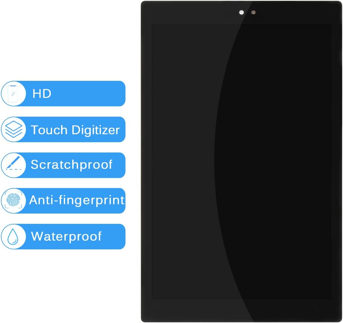 LCD Screen Replacement for Amazon Kindle Fire HD 10 7th Gen SL056ZE 2017 Version 10.1 LCD Display Touch Screen Digitizer Assembly with Tools