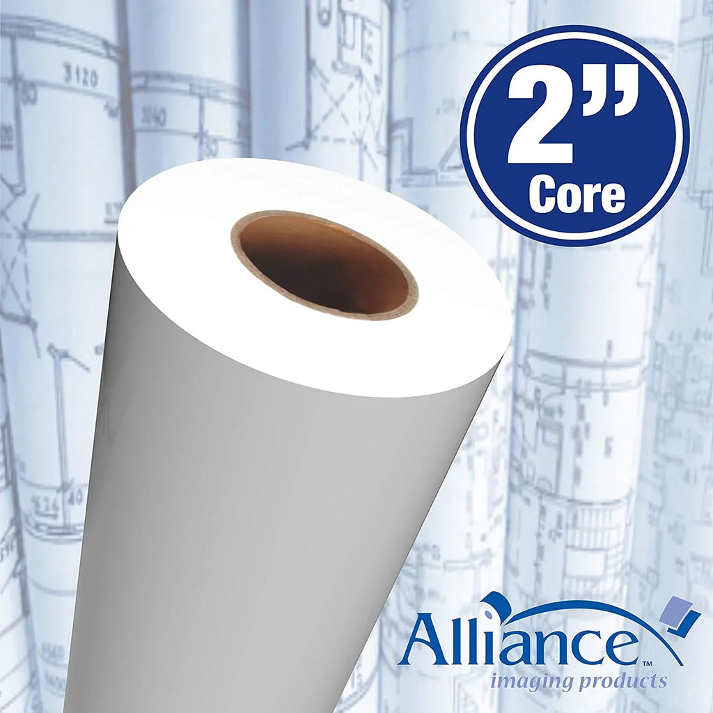 Alliance Wide Format Paper 24" x 150' CAD Bond 20lb | 92 Bright | 4 Rolls | 2" Core