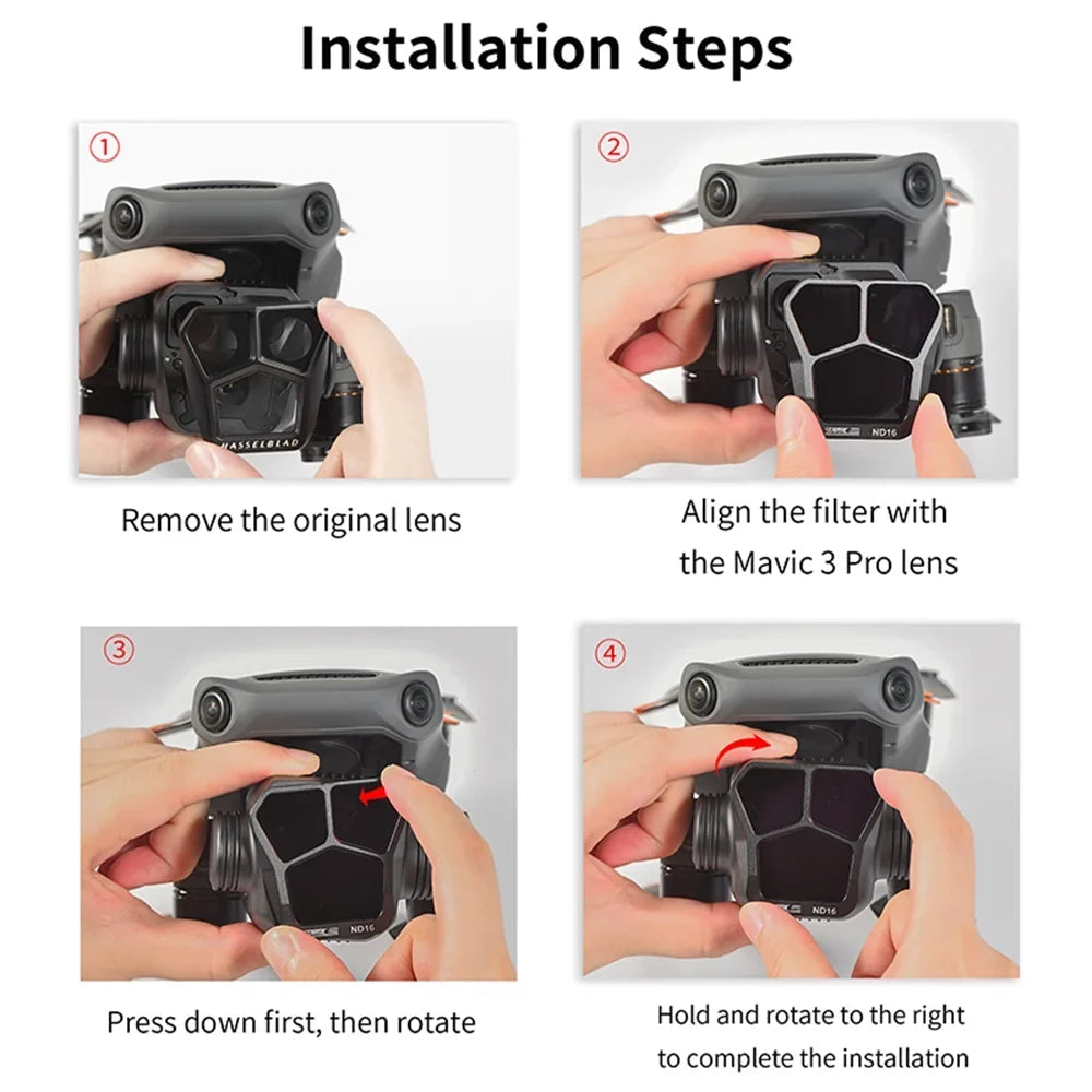 STARTRC Light filter,suitable With Lens Filter Aluminum Nd8/nd16/nd32/nd64 LensFilters Nd8/nd16/nd32/nd64 With Mavic 3 Waterproof Scratch-protected appropriate Aluminum Material Optical SS