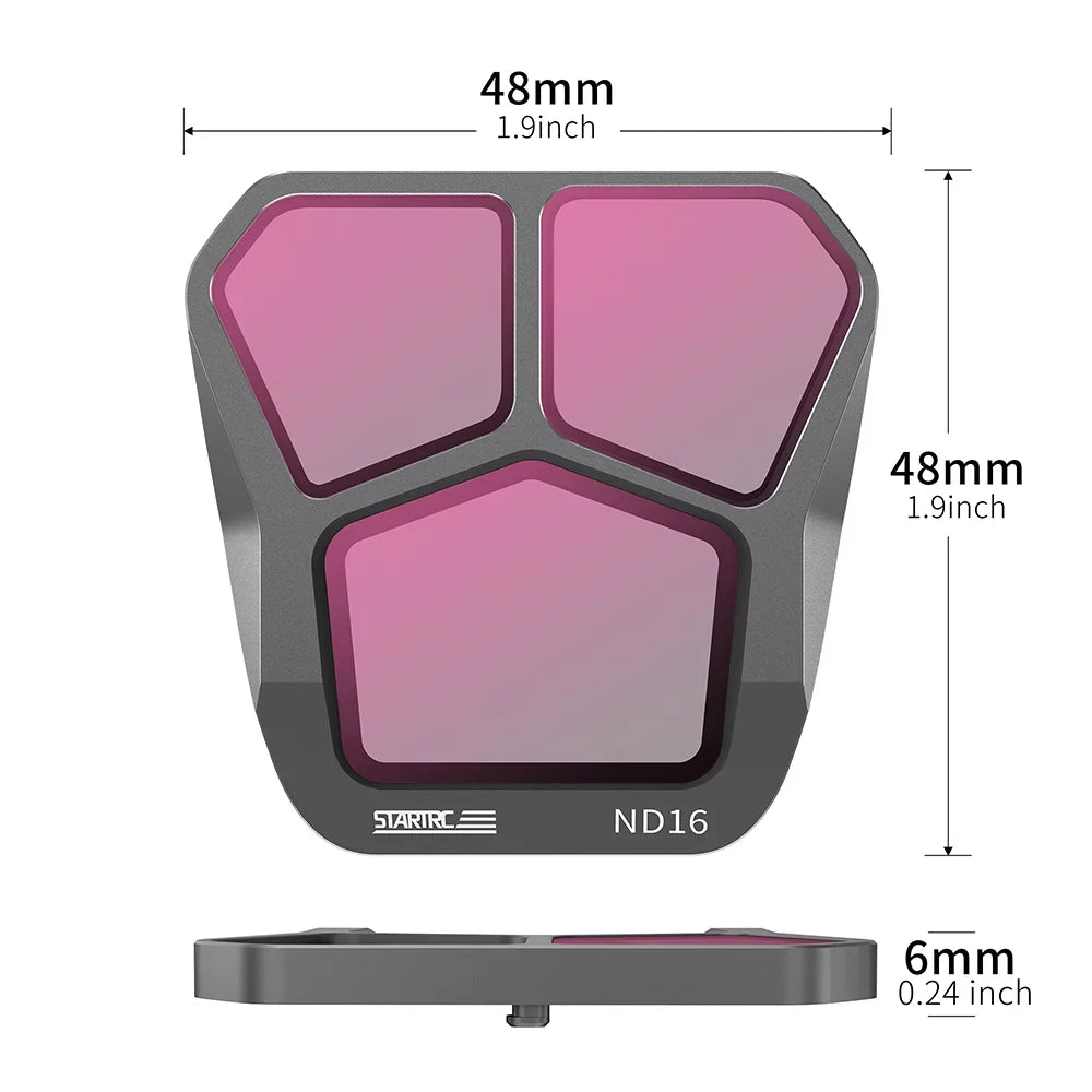 Docooler  4-Pack  Filters ND8ND16ND32ND64 Lens Filter Aluminum Material AGC Optical Glass Waterproof Scratch-protected -reflective Coatings matching with  Mavic 3 Pro