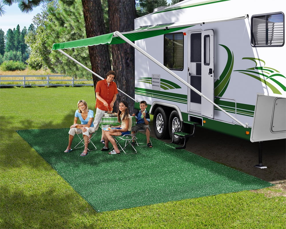 x 15 Ft.. Prest-O-Fit 2-0150 Patio Rug Green 6 Ft