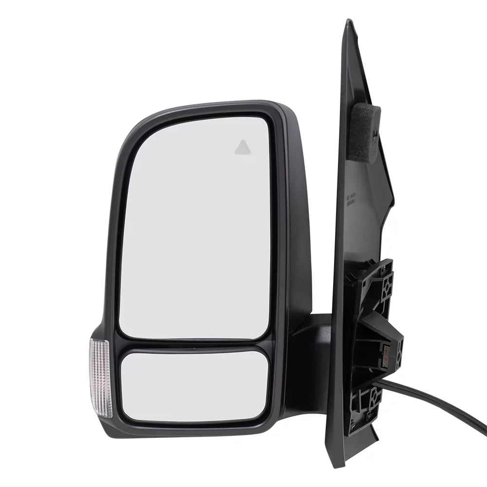 Brock Replacement Driver Side Power Mirror Textured Black with Heat, Signal, Blind Spot Detection & Manual Fold without Camera matching with 2019-2020 Sprinter Cargo 1500/2500/3500 (907)