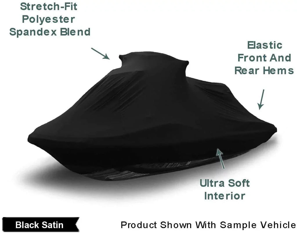 Indoor Jet Ski wrap for SEA DOO GTI Limited 155 2011-2019 - Black Satin - Ultra Soft & Stretchy - Protects from Dust & Dings Inside! Includes Storage Bag - Indoor ONLY